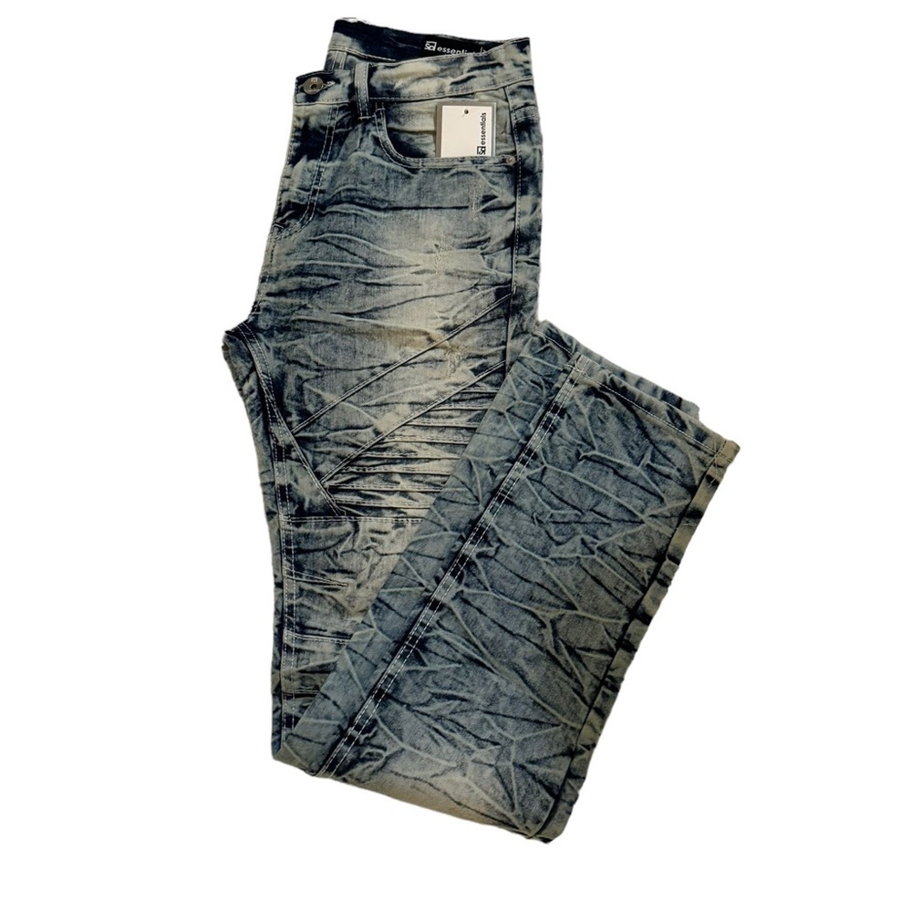 Essentials skinny stripped blue and greyish denim